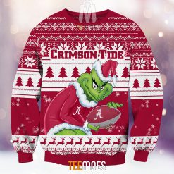 Alternative view of NCAA Alabama Crimson Tide The Old Grinch Ugly Christmas Sweater