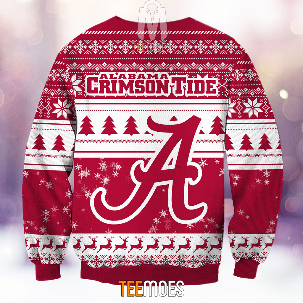 NCAA Alabama Crimson Tide The Old Grinch Ugly Christmas Sweater - Image 3