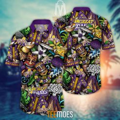 NCAA Albany Great Danes Flower Pattern Hawaiian Shirt