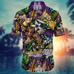 Alternative view of NCAA Albany Great Danes Flower Pattern Hawaiian Shirt