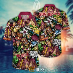 NCAA Arizona State Sun Devils Flower Pattern Hawaiian Shirt