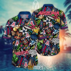 NCAA Arizona Wildcats Flower Pattern Hawaiian Shirt