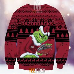 Alternative view of NCAA Arkansas Razorbacks The Old Grinch Ugly Christmas Sweater
