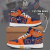 NCAA Auburn Tigers Custom Name Air Jordan 1 High Sneakers