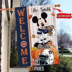 NCAA Auburn Tigers Custom Name Mickey House Flag