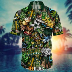 Alternative view of NCAA Baylor Bears Flower Pattern Hawaiian Shirt