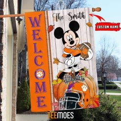 NCAA Clemson Tigers Custom Name Mickey House Flag
