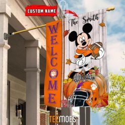Alternative view of NCAA Clemson Tigers Custom Name Mickey House Flag