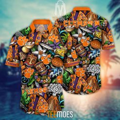 NCAA Clemson Tigers Flower Pattern Hawaiian Shirt