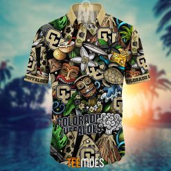 Alternative view of NCAA Colorado Buffaloes Flower Pattern Hawaiian Shirt