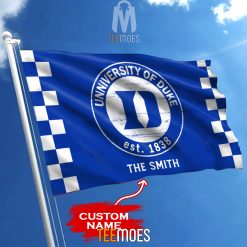 Alternative view of NCAA Duke Blue Devils Custom Name Garden House Flag