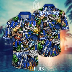 NCAA Duke Blue Devils Flower Pattern Hawaiian Shirt