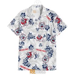 Alternative view of NCAA Fresno State Bulldogs Floral Hawaiian Shirt