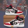 NCAA Georgia Bulldogs Custom Name Air Jordan 1 High Sneakers