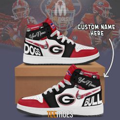 NCAA Georgia Bulldogs Custom Name Air Jordan 1 High Sneakers