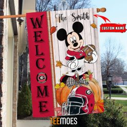 NCAA Georgia Bulldogs Custom Name Mickey House Flag