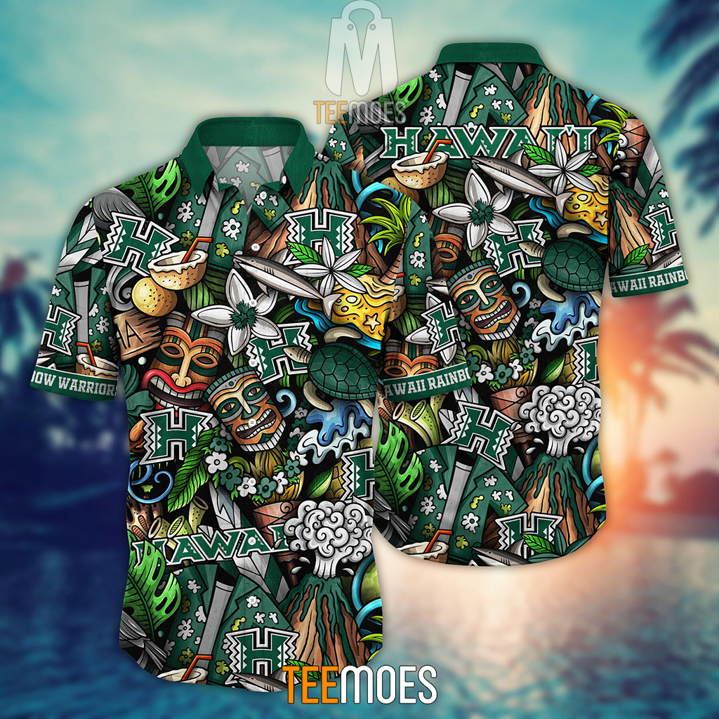 NCAA Hawaii Rainbow Warriors Flower Pattern Hawaiian Shirt