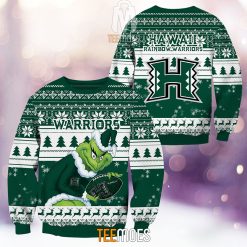 NCAA Hawaii Rainbow Warriors The Old Grinch Ugly Christmas Sweater