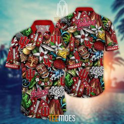 NCAA Indiana Hoosiers Flower Pattern Hawaiian Shirt