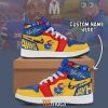 NCAA Kansas Jayhawks Custom Name Air Jordan 1 High Sneakers