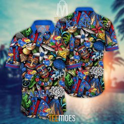 NCAA Kansas Jayhawks Flower Pattern Hawaiian Shirt