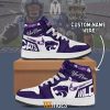 NCAA Kansas State Wildcats Custom Name Air Jordan 1 High Sneakers