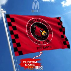 Alternative view of NCAA Louisville Cardinals Custom Name Garden House Flag