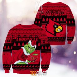 NCAA Louisville Cardinals The Old Grinch Ugly Christmas Sweater