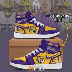 NCAA LSU Tigers Custom Name Air Jordan 1 High Sneakers