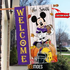 NCAA LSU Tigers Custom Name Mickey House Flag