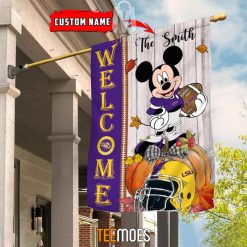 Alternative view of NCAA LSU Tigers Custom Name Mickey House Flag