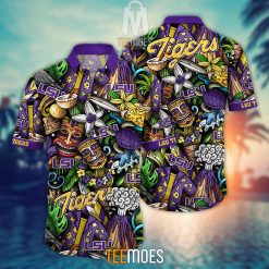 NCAA LSU Tigers Flower Pattern Hawaiian Shirt