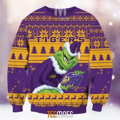 Alternative view of NCAA LSU Tigers The Old Grinch Ugly Christmas Sweater