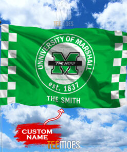 NCAA Marshall Thundering Herd Custom Name Garden House Flag