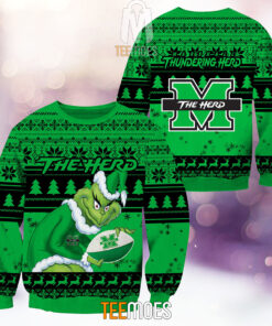 NCAA Marshall Thundering Herd The Old Grinch Ugly Christmas Sweater