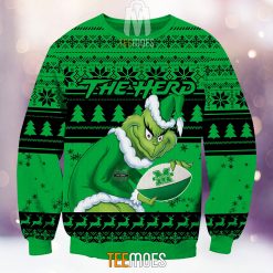 Alternative view of NCAA Marshall Thundering Herd The Old Grinch Ugly Christmas Sweater
