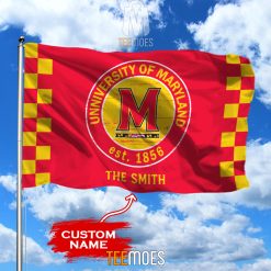 NCAA Maryland Terrapins Custom Name Garden House Flag