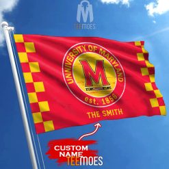 Alternative view of NCAA Maryland Terrapins Custom Name Garden House Flag