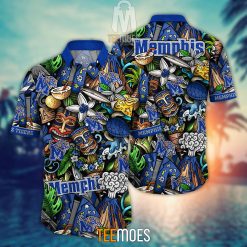 NCAA Memphis Tigers Flower Pattern Hawaiian Shirt