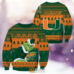 NCAA Miami Hurricanes The Old Grinch Ugly Christmas Sweater
