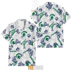 NCAA Michigan State Spartans Floral Hawaiian Shirt