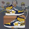 NCAA Michigan Wolverines Custom Name Air Jordan 1 High Sneakers