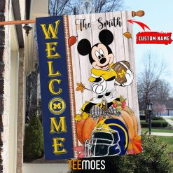 NCAA Michigan Wolverines Custom Name Mickey House Flag