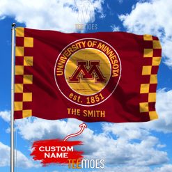 NCAA Minnesota Golden Gophers Custom Name Garden House Flag