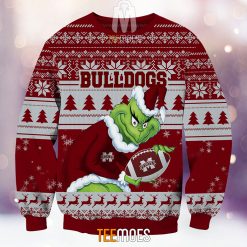 Alternative view of NCAA Mississippi State Bulldogs The Old Grinch Ugly Christmas Sweater