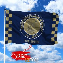 NCAA Navy Midshipmen Custom Name Garden House Flag