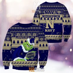 NCAA Navy Midshipmen The Old Grinch Ugly Christmas Sweater