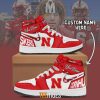 NCAA Nebraska Cornhuskers Custom Name Air Jordan 1 High Sneakers