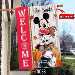 NCAA Nebraska Cornhuskers Custom Name Mickey House Flag