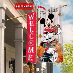 Alternative view of NCAA Nebraska Cornhuskers Custom Name Mickey House Flag